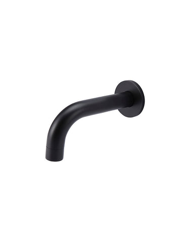 Round Curved Basin Wall Spout 130mm - Matte Black