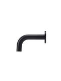Round Curved Basin Wall Spout 130mm - Matte Black - MBS05-130
