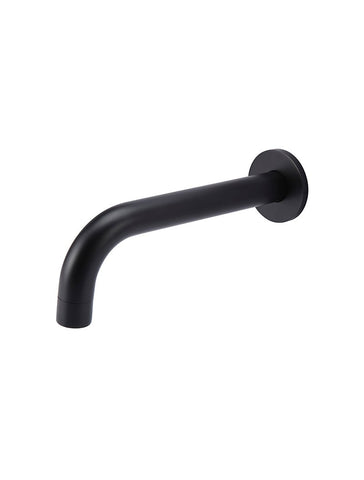 Round Curved Basin Wall Spout - Matte Black