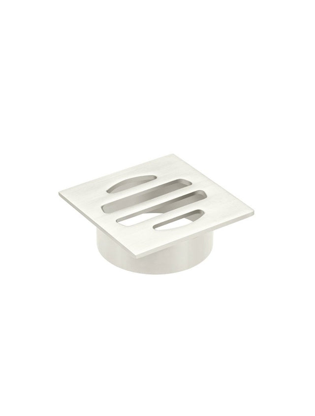 Square Floor Grate Shower Drain 50mm outlet - PVD Brushed Nickel (SKU: MP06-50-PVDBN) by Meir