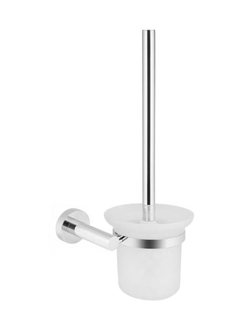 Round Toilet Brush & Holder - Polished Chrome (SKU:MTO01-R-C) by Meir